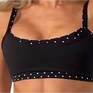Liaison the label black/white polka dot scoop bra